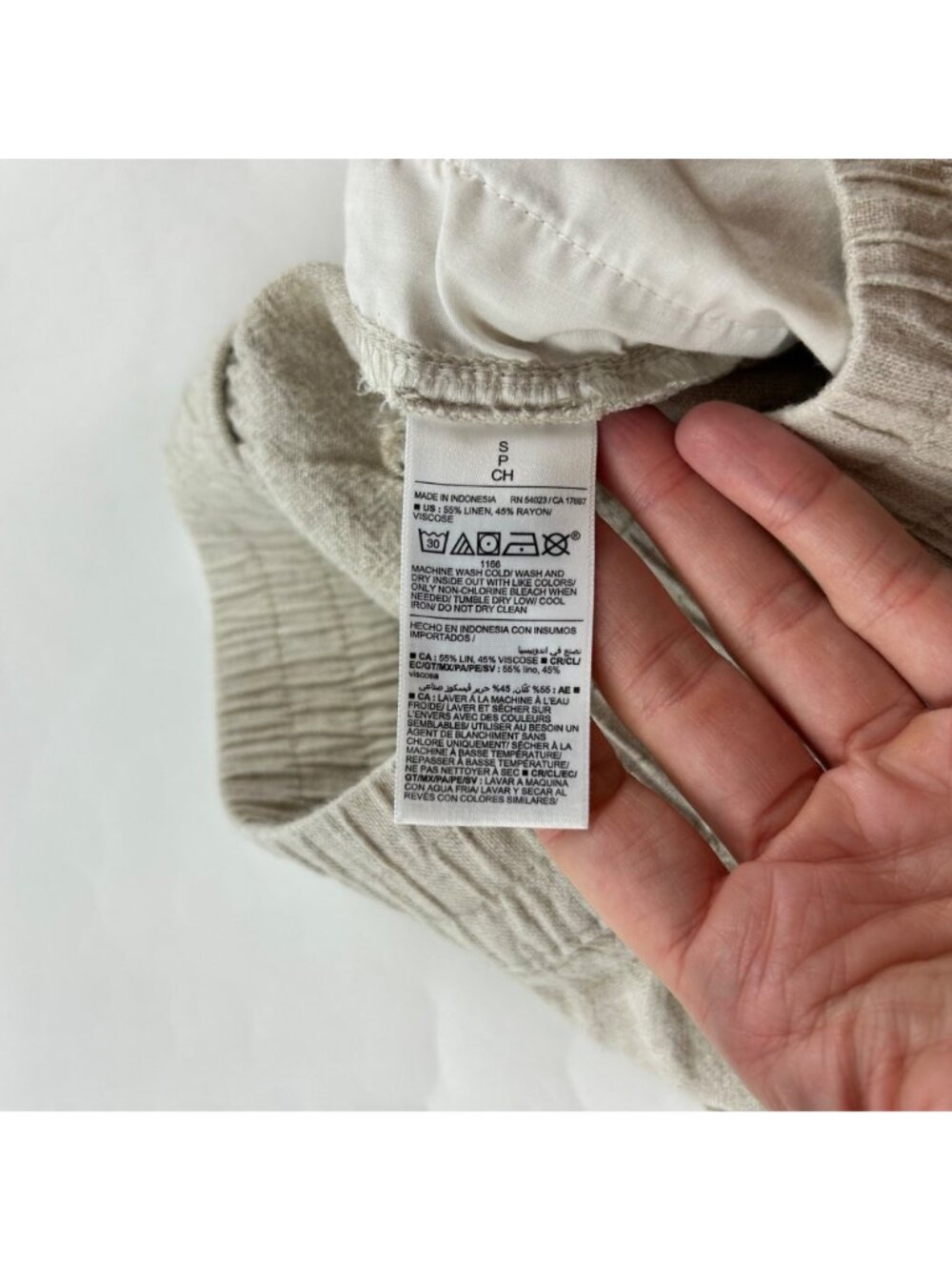 Old Navy Flax Linen Blend High Rise Wide Leg Pant S - Picture 5 of 7